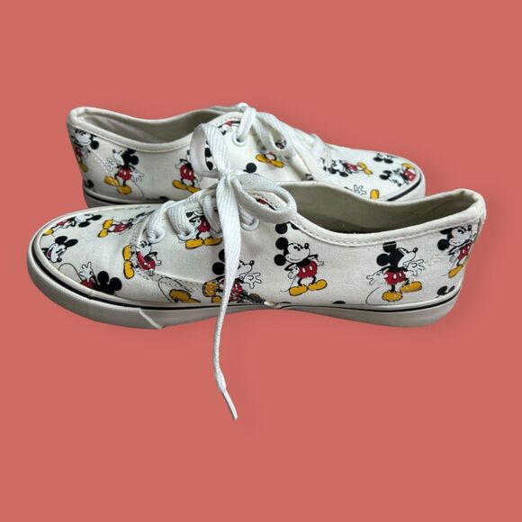 🐭 MICKEY MOUSE DISNEY CANVAS LACE UP SNEAKERS CHARACTER SIZE EU 38 US 7.5 - Picture 2 of 12